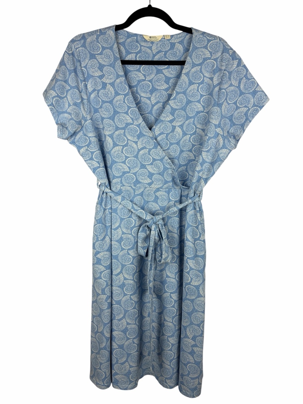 Mountain Warehouse Country to Coast Blue Ammonite Print Faux Wrap Dress 14